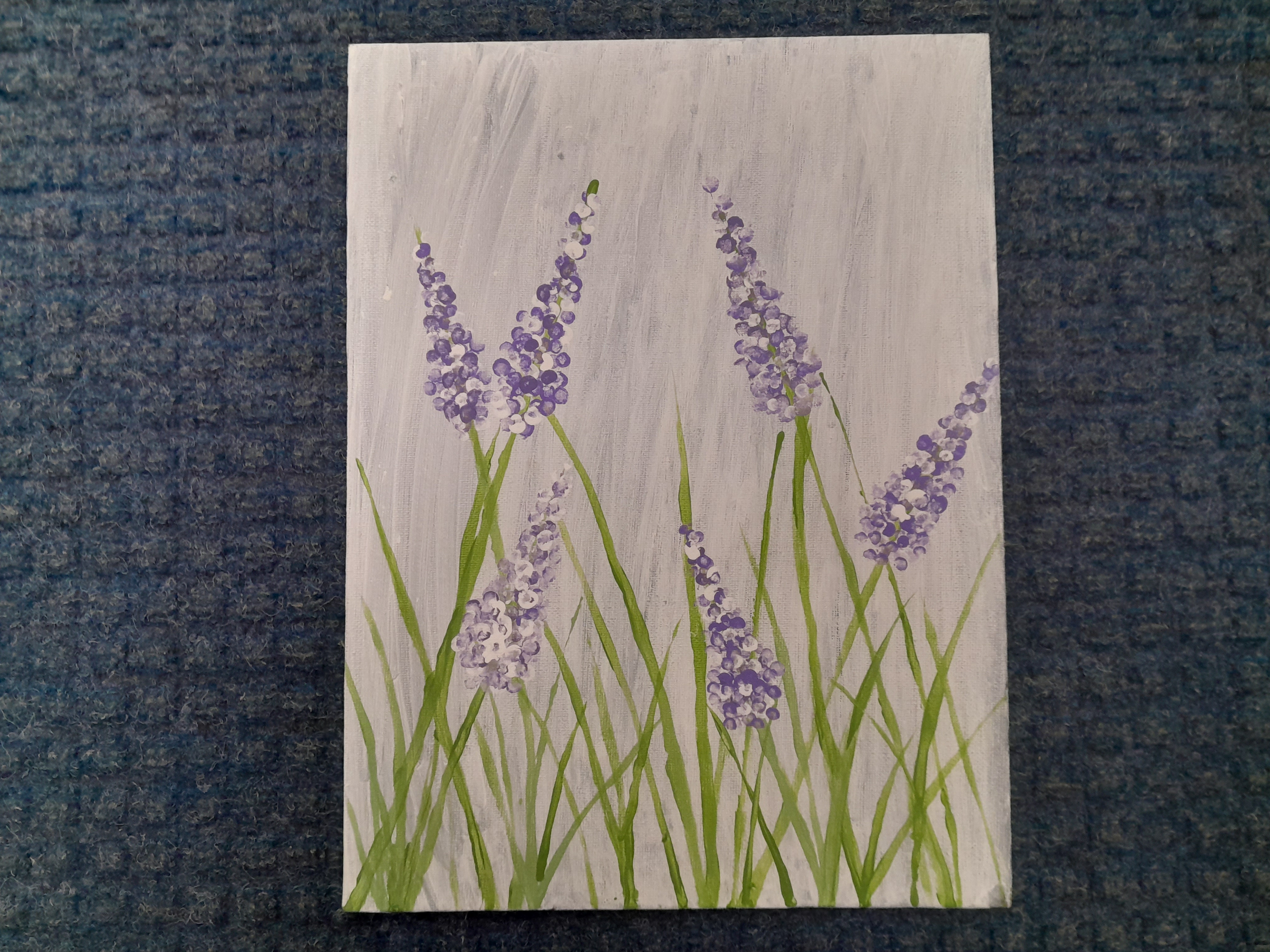Lavender Q-tip Painting