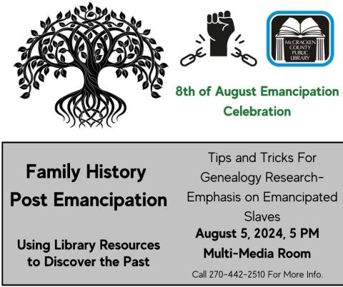 Family History Post Emancipation Using Library Resources