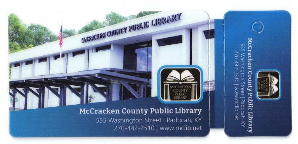 Image of a McCracken County Public Library card.
