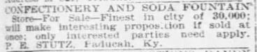 September 16, 1916, Chicago Tribune advertisement for Stutz Candy