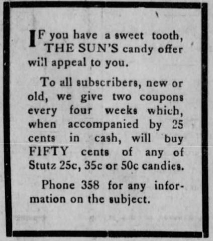 March 6, 1909, Paducah Sun, advertisement.