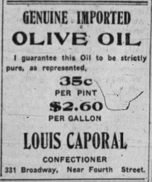 April 16, 1908, Paducah Sun advertisement for Louis Caporal
