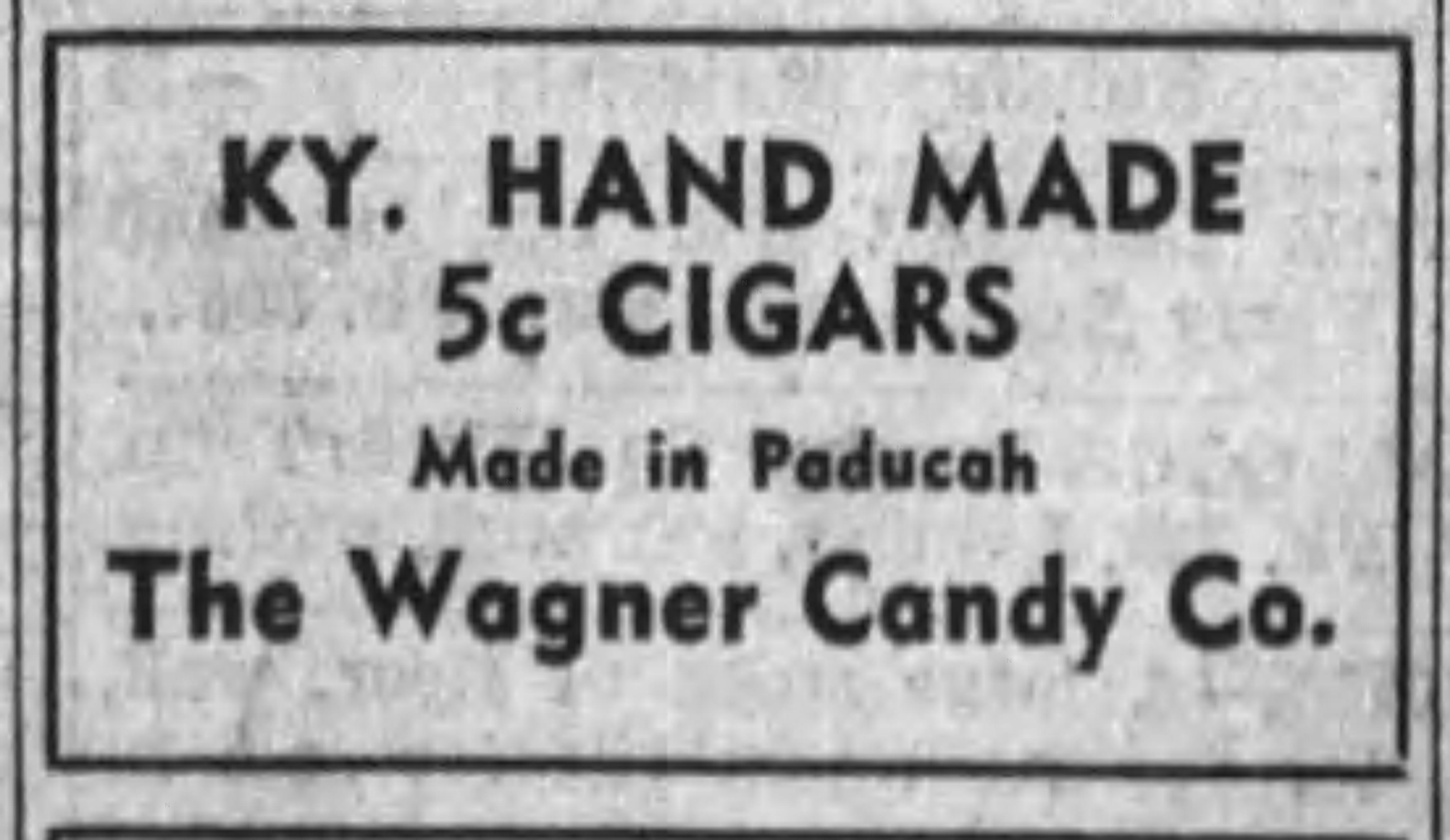 November 30, 1940 Paducah Sun Democrat, Wagner Candy Co., advertisement
