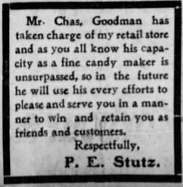 November 1, 1902, Paducah Sun article regarding P. E. Stutz