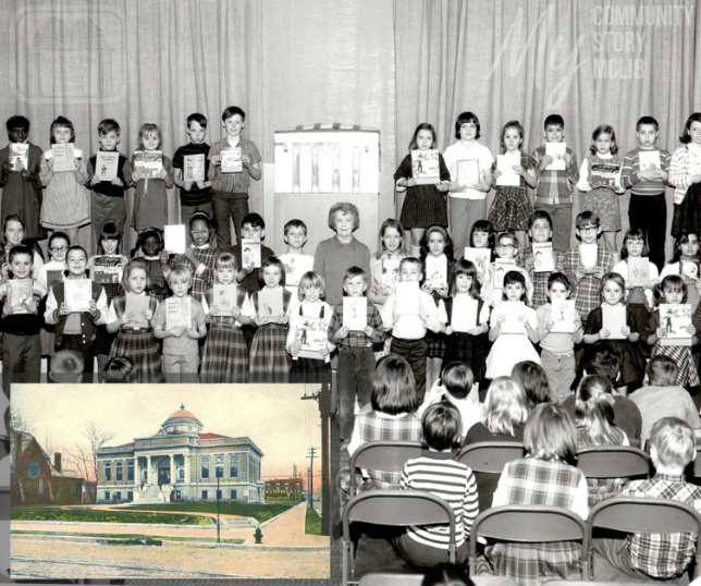 Harriett Boswell and Paducah Carnegie Library kids group.