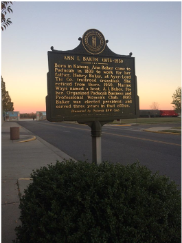 Kentucky Historical Society Marker Anna I Baker