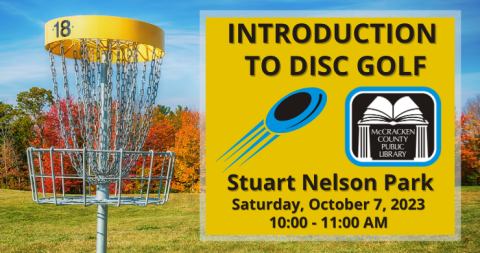 Introduction to Disc Golf, Saturday, October 7, 2023, 10 AM, Stuart Nelson Park