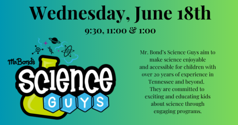 Summer Reading Program Mr. Bond's Science Guys