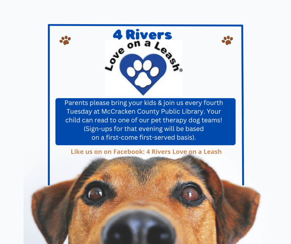 Love on a Leash every fourth Tuesday at 5:45pm