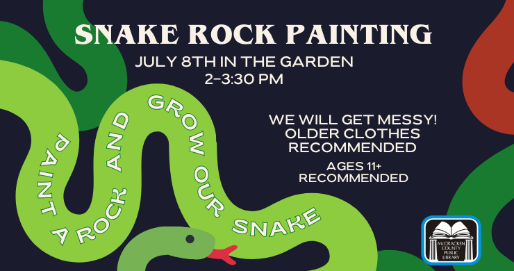 Summer Teen Program Snake Rock Painting