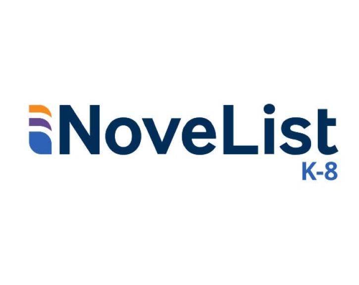 NoveList K-8 button text in dark blue