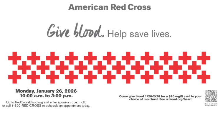 slide for red cross blood drive at the library